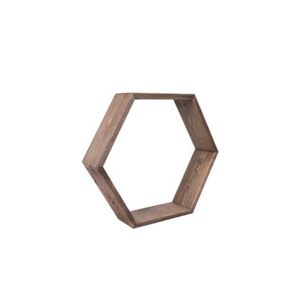 SET 3x Wall shelf spruce brown