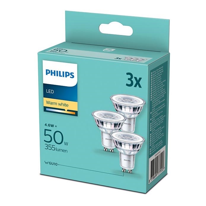SET 3xLED Bulb Philips GU10/4,6W/230V 2700K