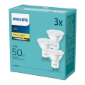 Set 3xLED Bulb Philips GU10/4,7W/230V 2700K