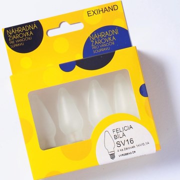 SET 4 x Replacement bulb FELICIA E10/14V/0,1A white, Made in Europe