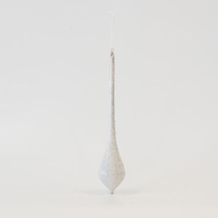 SET 4x Christmas tree ornament 30 cm white