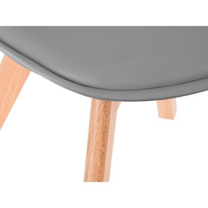 SET 4x Dining chair BAYA beech/light grey