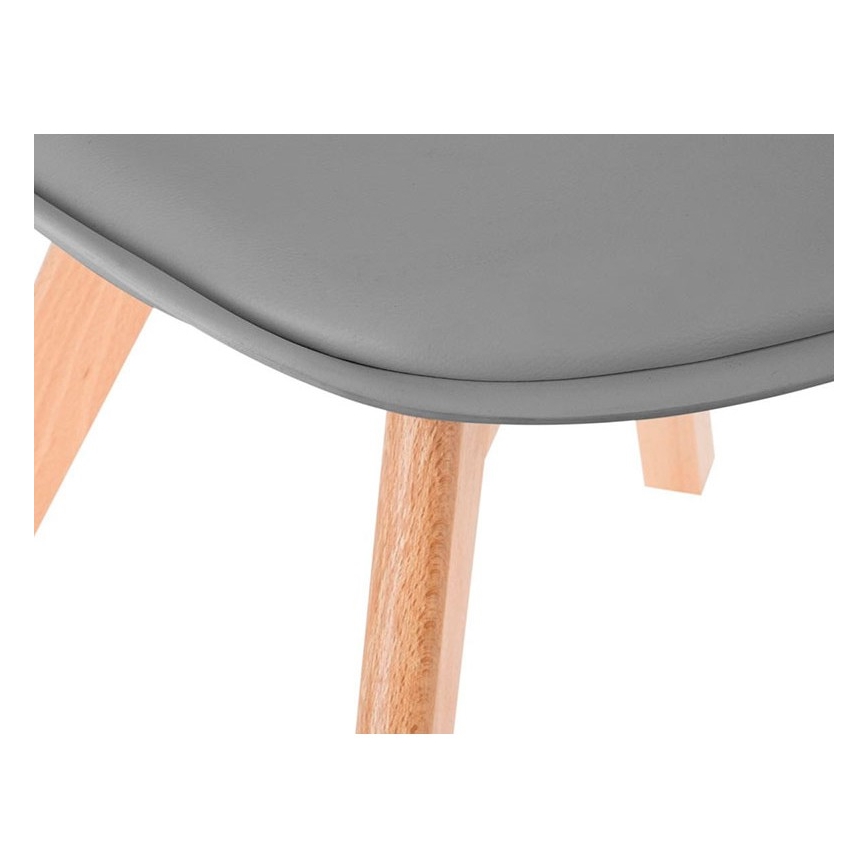 SET 4x Dining chair BAYA beech/light grey