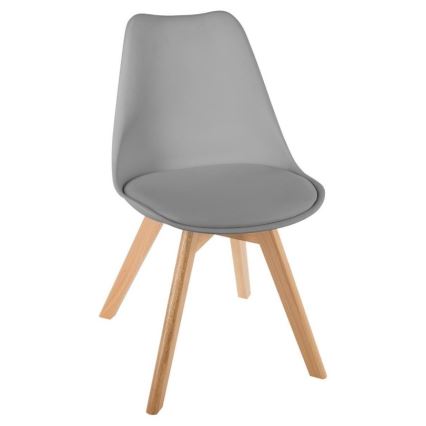 SET 4x Dining chair BAYA beech/light grey