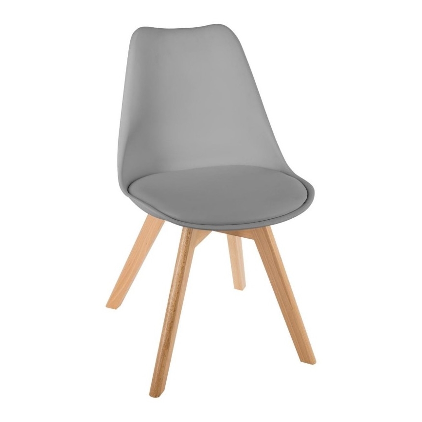 SET 4x Dining chair BAYA beech/light grey