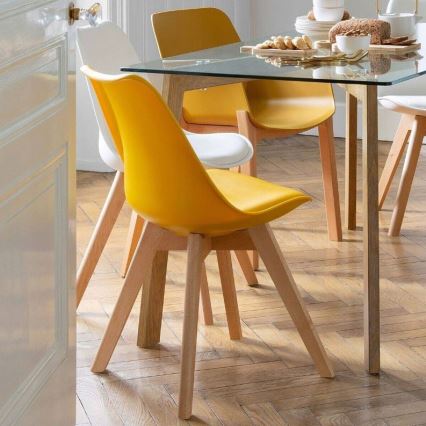 SET 4x Dining chair BAYA beech/white