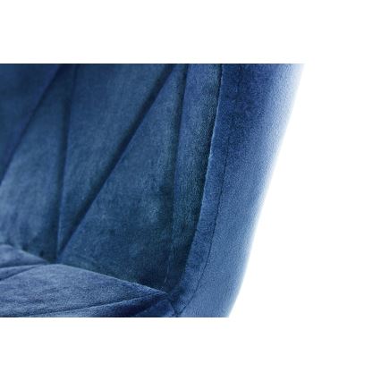 SET 4x Dining chair TRIGO 74x48 cm dark blue/beech