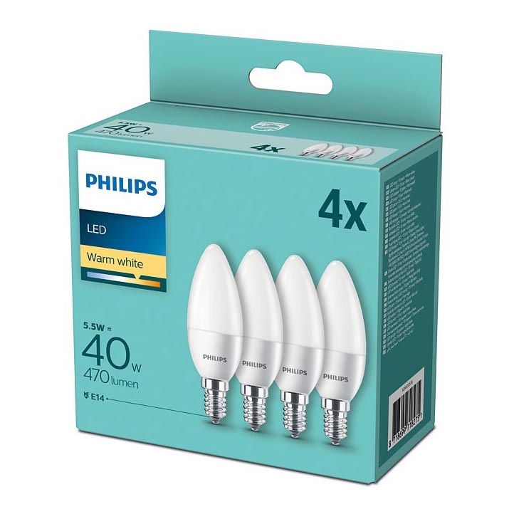 SET 4x LED Bulb Philips E14/5,5W/230V 2700K