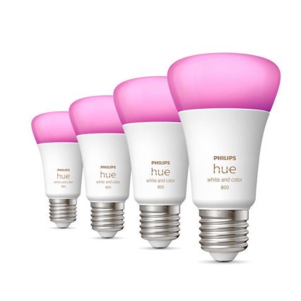 SET 4x LED Dimmable bulb Philips Hue White And Color Ambience E27/6,5W/230V 2000-6500K