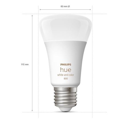 SET 4x LED Dimmable bulb Philips Hue White And Color Ambience E27/6,5W/230V 2000-6500K