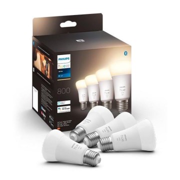 SET 4x LED Dimmable bulb Philips Hue WHITE A60 E27/9W/230V 2700K