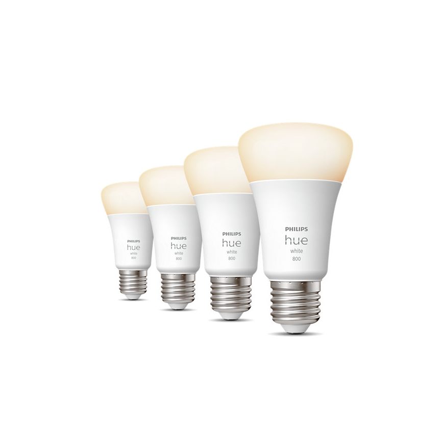 SET 4x LED Dimmable bulb Philips Hue WHITE A60 E27/9W/230V 2700K