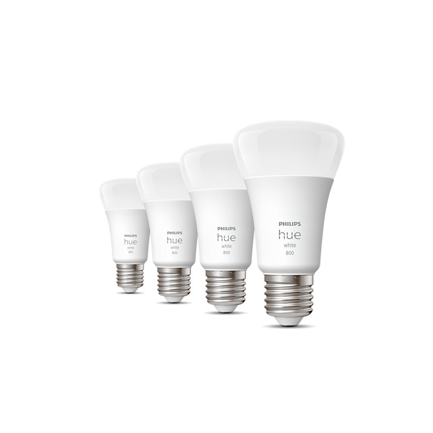 SET 4x LED Dimmable bulb Philips Hue WHITE A60 E27/9W/230V 2700K