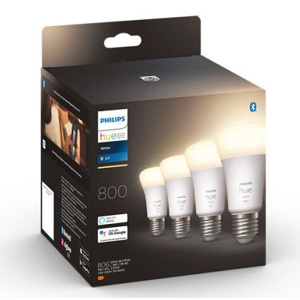 SET 4x LED Dimmable bulb Philips Hue WHITE A60 E27/9W/230V 2700K