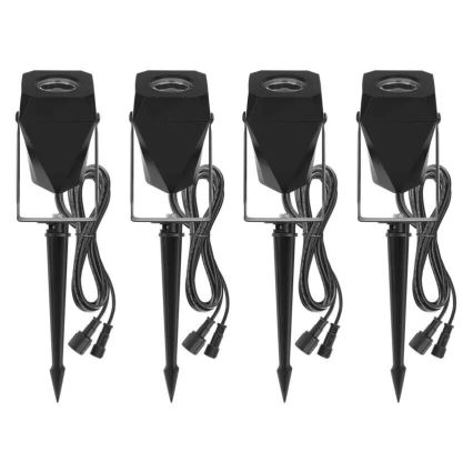 SET 4x LED RGBIC Dimmable outdoor lamp LED/7W/230V 3000-6500K IP65 Wi-Fi Tuya