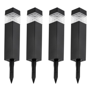 SET 4x LED Solar lamp LED/0,06W/1,2V 6000K IP44