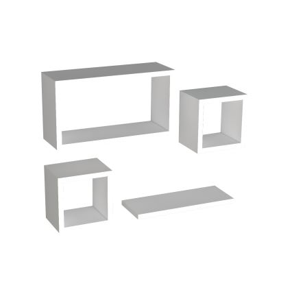 SET 4x Wall shelf BABI white