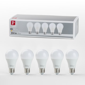 SET 5x LED Bulb A60 E27/9W/230V 2700K - Paulmann 28780