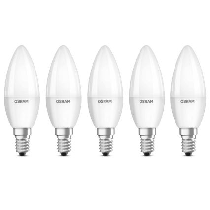 SET 5x LED bulb BASE B40 E14/4,9W/230V 2700K - Osram