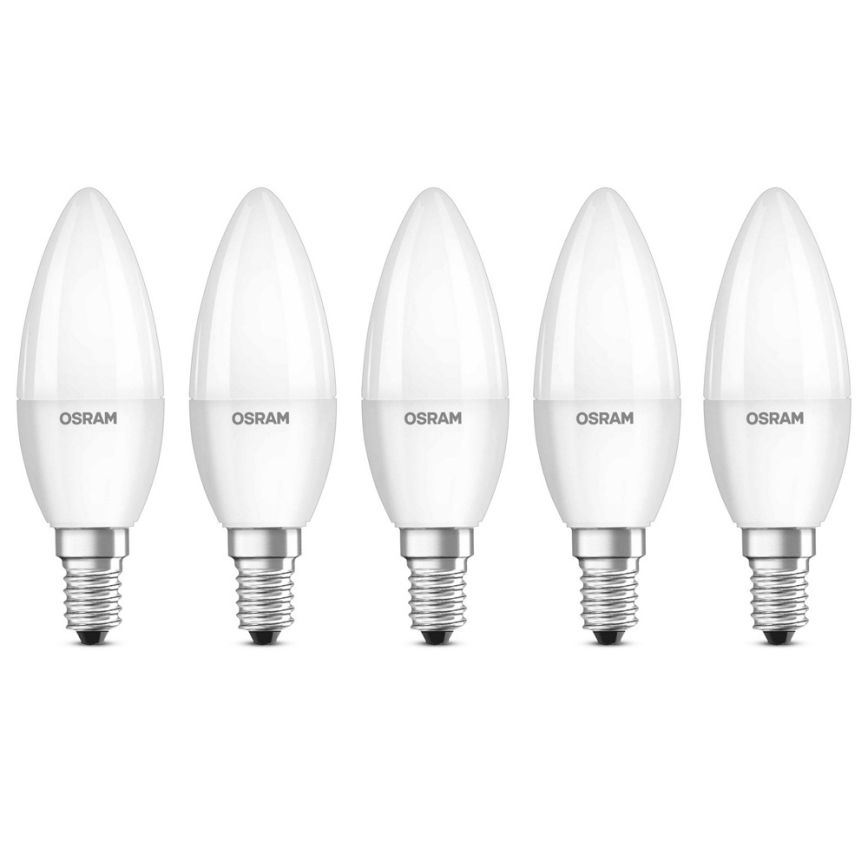 SET 5x LED bulb BASE B40 E14/4,9W/230V 2700K - Osram