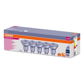 SET 5x LED Dimmable bulb PAR16 GU10/4,5W/230V 4000K 36° - Osram