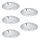 SET 5x LED Dimmable recessed light 1xLED/4,5W/230V shiny chrome