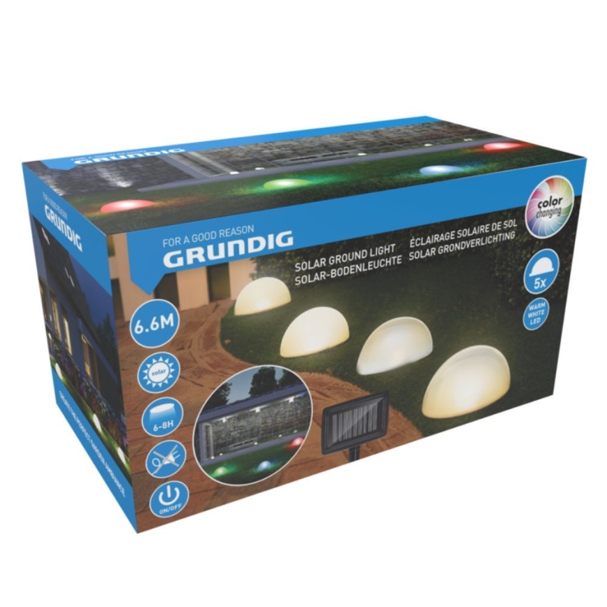 SET 5x LED Solar light LED/3,2V 600 mAh multicolor