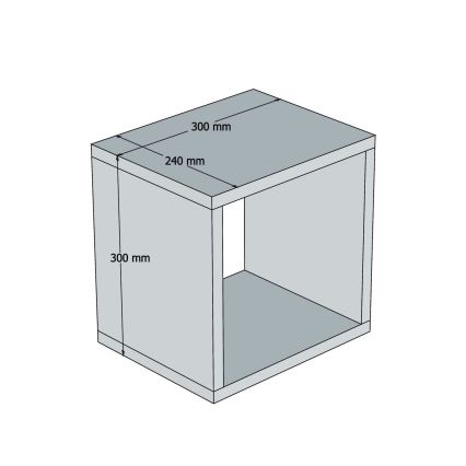 SET 5x Wall shelf BOX yellow