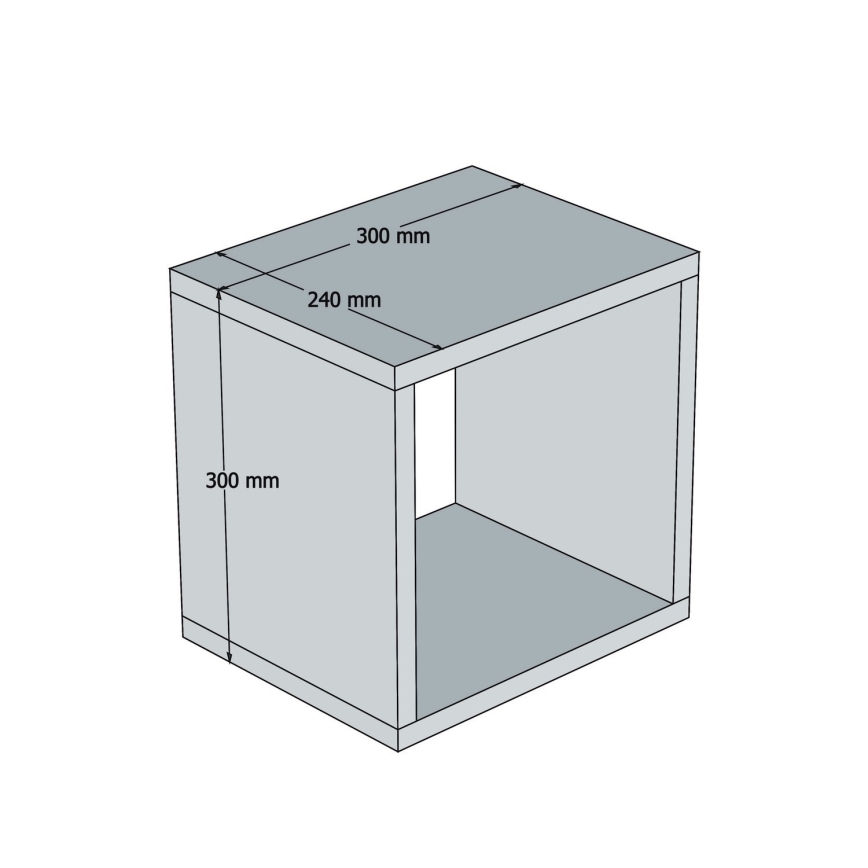 SET 5x Wall shelf BOX yellow