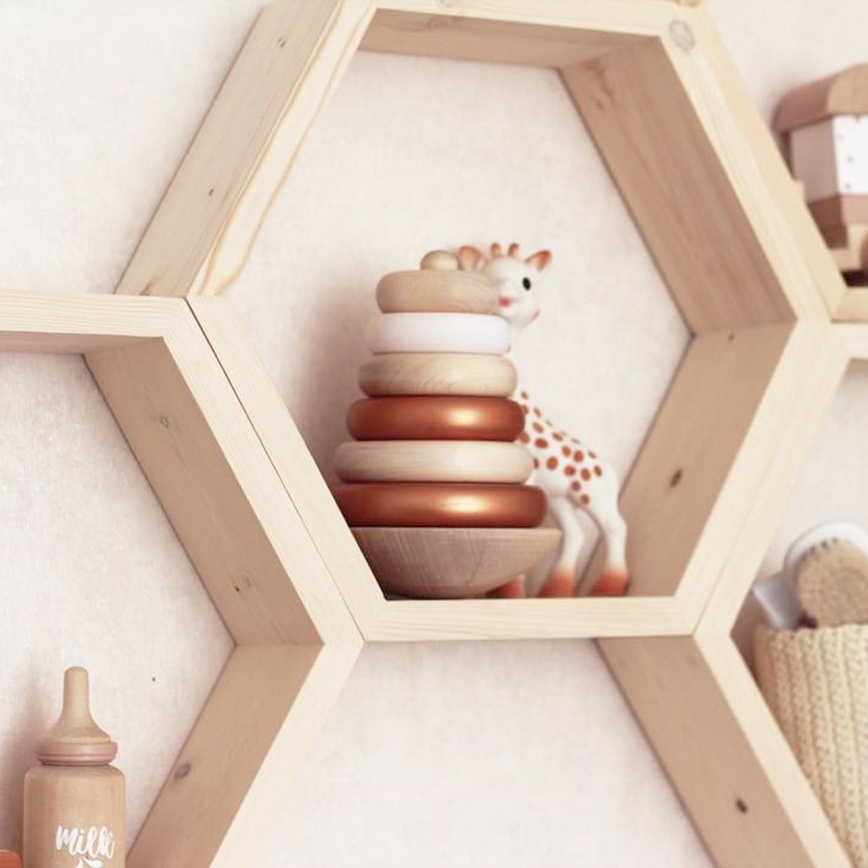 SET 5x Wall shelf RAF 36x31 cm spruce