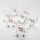 Set 6x glass cup with a saucer and 1x sugar bowl clear bouquet no. 2
