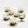 Set 6x glass cup with a saucer and 1x sugar bowl smoky bouquet no. 3