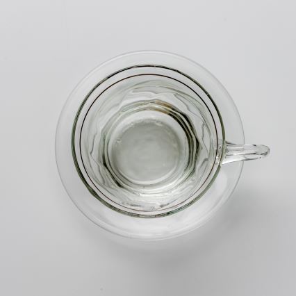 Set 6x glass cup with a saucer clear bouquet no. 3