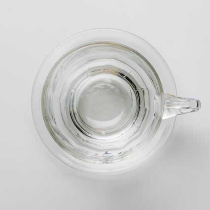 Set 6x glass cup with a saucer clear bouquet no. 8