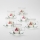Set 6x glass cup with a saucer clear bouquet no. 9