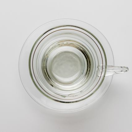 Set 6x glass cup with a saucer clear bouquet no. 9