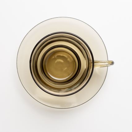 Set 6x glass cup with a saucer smoky bouquet no. 4