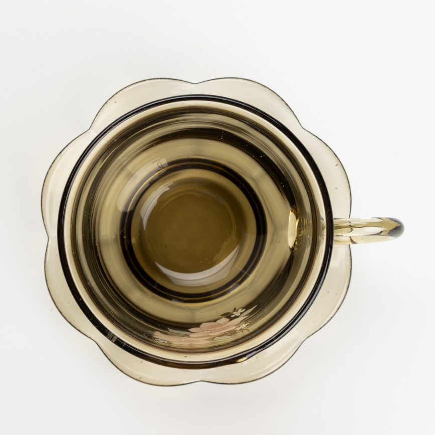 Set 6x glass cup with a saucer smoky bouquet no. 6