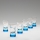 Set 6x glass for shots 25 mm clear blue
