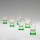 Set 6x glass for shots 25 mm clear green