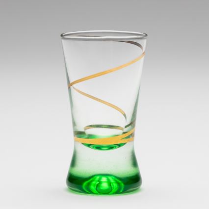 Set 6x glass for shots 25 mm clear green