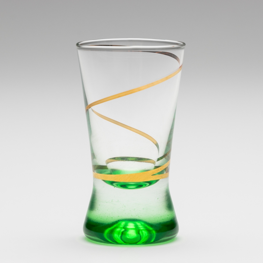 Set 6x glass for shots 25 mm clear green
