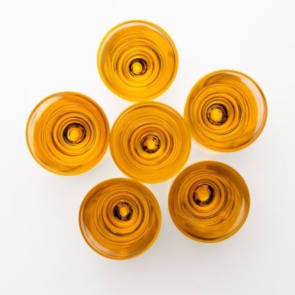 Set 6x glass for shots 25 mm clear yellow
