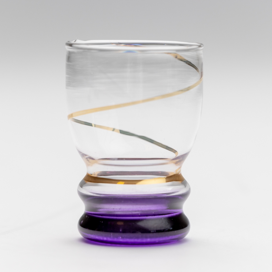 Set 6x glass for shots clear purple