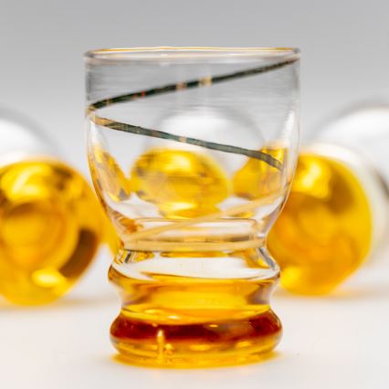 Set 6x glass for shots clear yellow