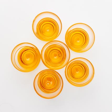 Set 6x glass for shots clear yellow
