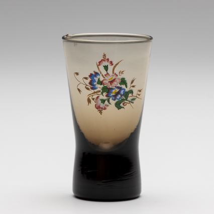 Set 6x glass for shots smoky with a bouquet motif no. 2
