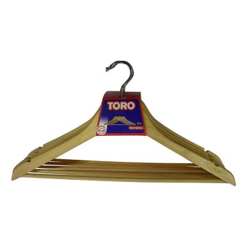 SET 6x Hanger 23x44,5 cm wood