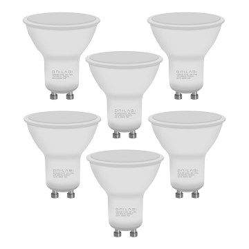 SET 6x LED Bulb ECOLINE GU10/6W/230V 4000K - Brilagi