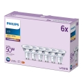 SET 6x LED Bulb Philips GU10/4,6W/230V 2700K